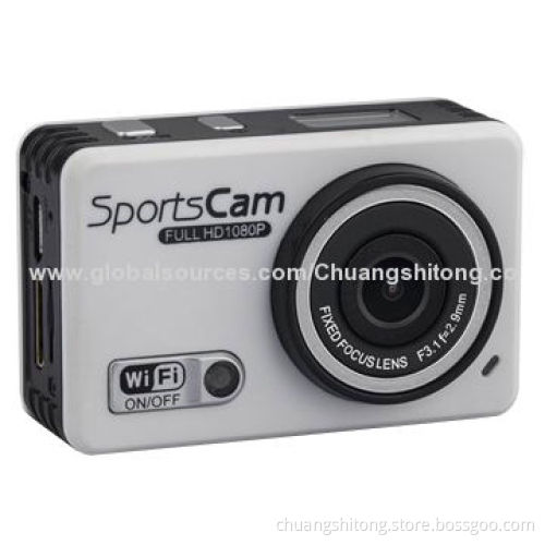 2014 Newest Sport Camera, Wi-Fi with 120-degree Wide Lens, HD 1080p/30fps and HD 720p/60fps